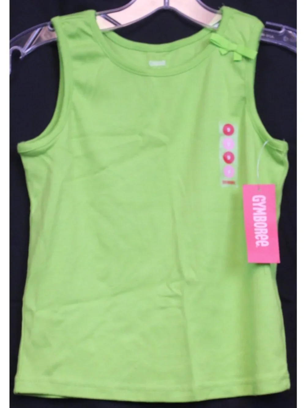 2009 Gymboree Pretty Lady Solid Green Tank top Bow Basic NEW sz 9